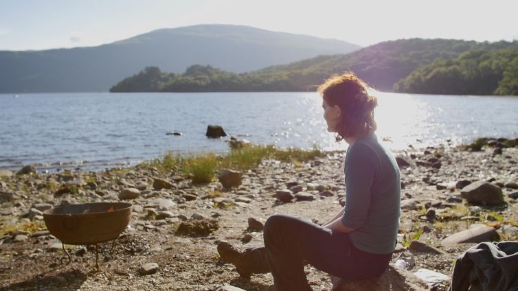 walker-sitting-by-bbq-at-sallochy-beach