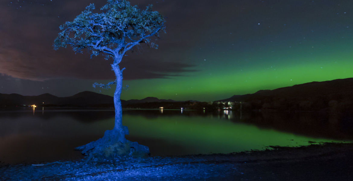 Aurora-Borealis-at-Milarrochy-Bay