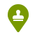 green infographic white stamp