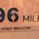 96 Miles sign