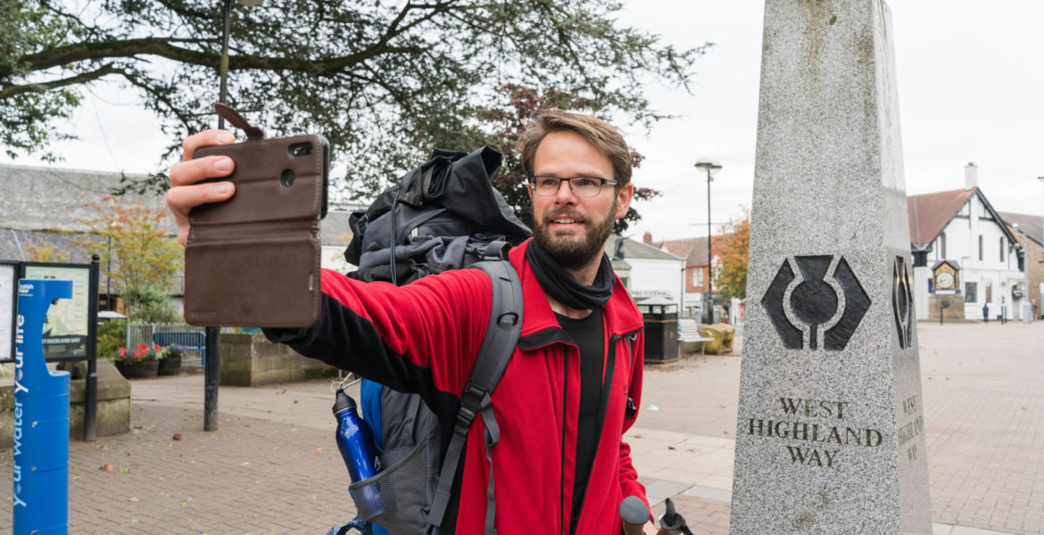 Obelisk at the start of the Way