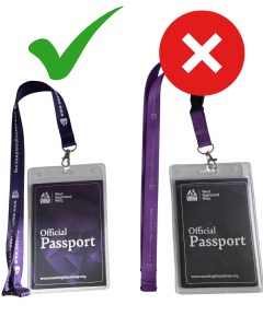 Image shows official WHW passport on the left